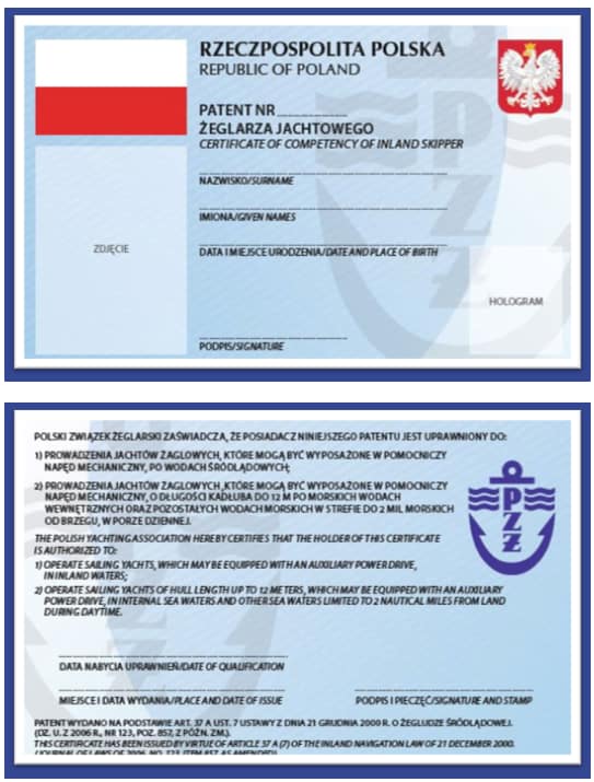 Patent żeglarza jachtowego